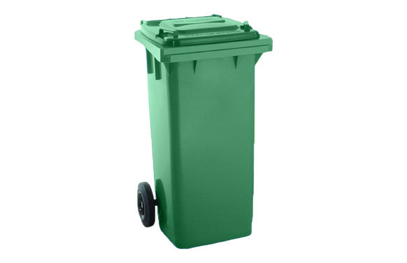 CONTENEDOR SELECTIVO COLOR CON RUEDAS 120 L - VERDE