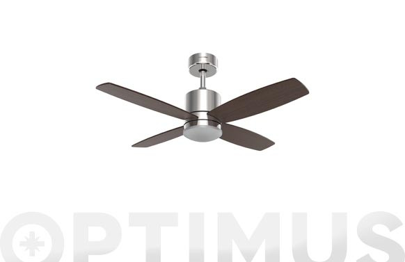 VENTILADOR TECHO MIDI 4048X 55W 122 CM INOX/NEGRO LUZ LED