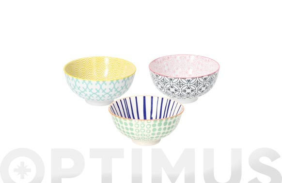 BOL PORCELANA DECORADO 12 CM - BARCELONA MIX