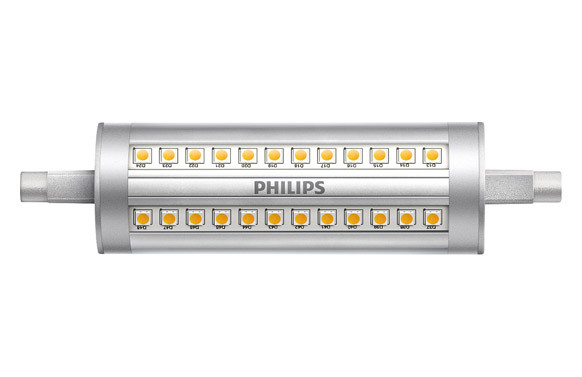 LAMPARA LED LINEAL REGULABLE 118MM R7S 120W BLANCA