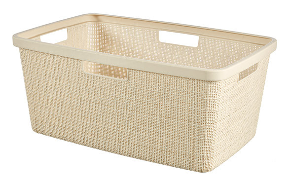 CESTA JUTE 46L BLANCO ROTO 59X39X25CM