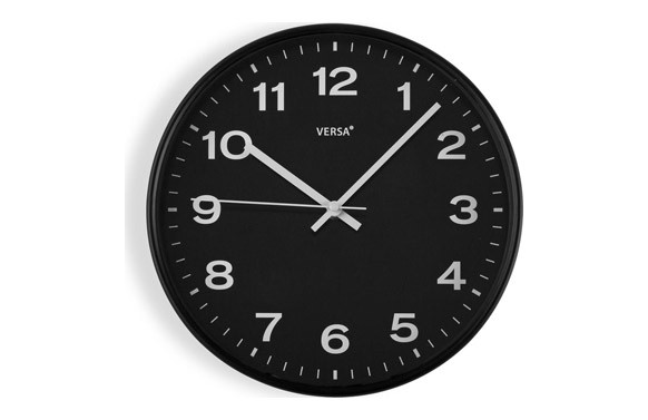 RELOJ PARED REDONDO Ø30,5 CM - NEGRO