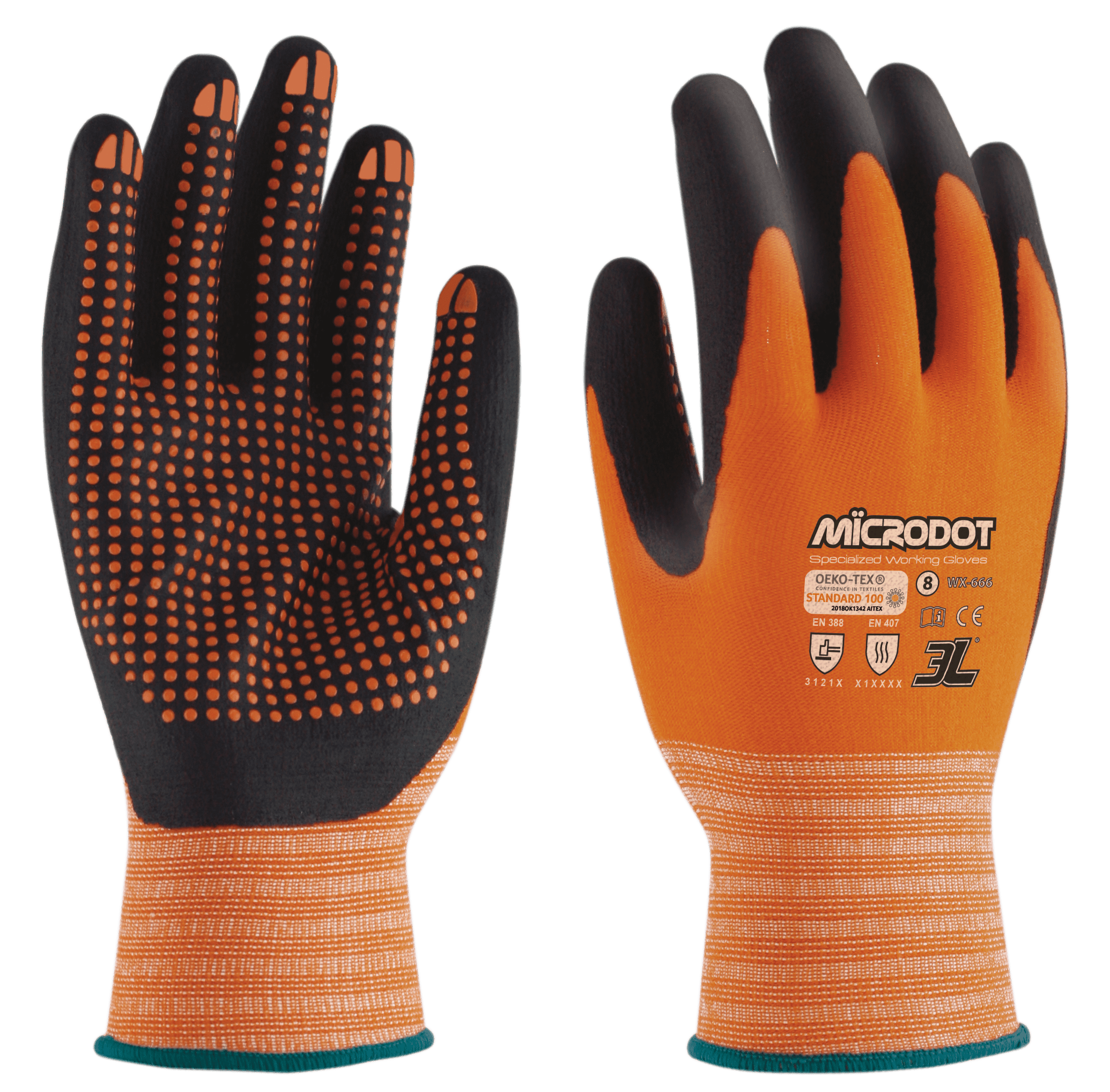 GUANTE NILON RECUBIERTO NITRILO FOAM MICRODOT TALLA 7