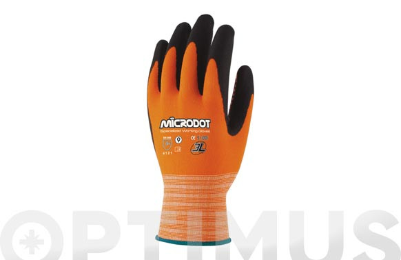 GUANTE NYLON RECUBRIMIENTO NITRILO FOAM MICRODOT T 10