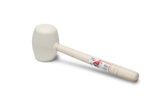 MAZA DE GOMA BLANCA CARA PLANA Y ESFERICA 500 GR
