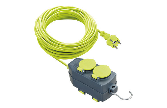 PROLONGADOR 4 TOMAS 16A 15 MT VERDE