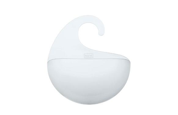 ORGANIZADOR CESTA BAÑO LAGRIMA ENCAJABLE SURF M 21,6 X 25,3 X 6,5 CM - TRANSPARENTE