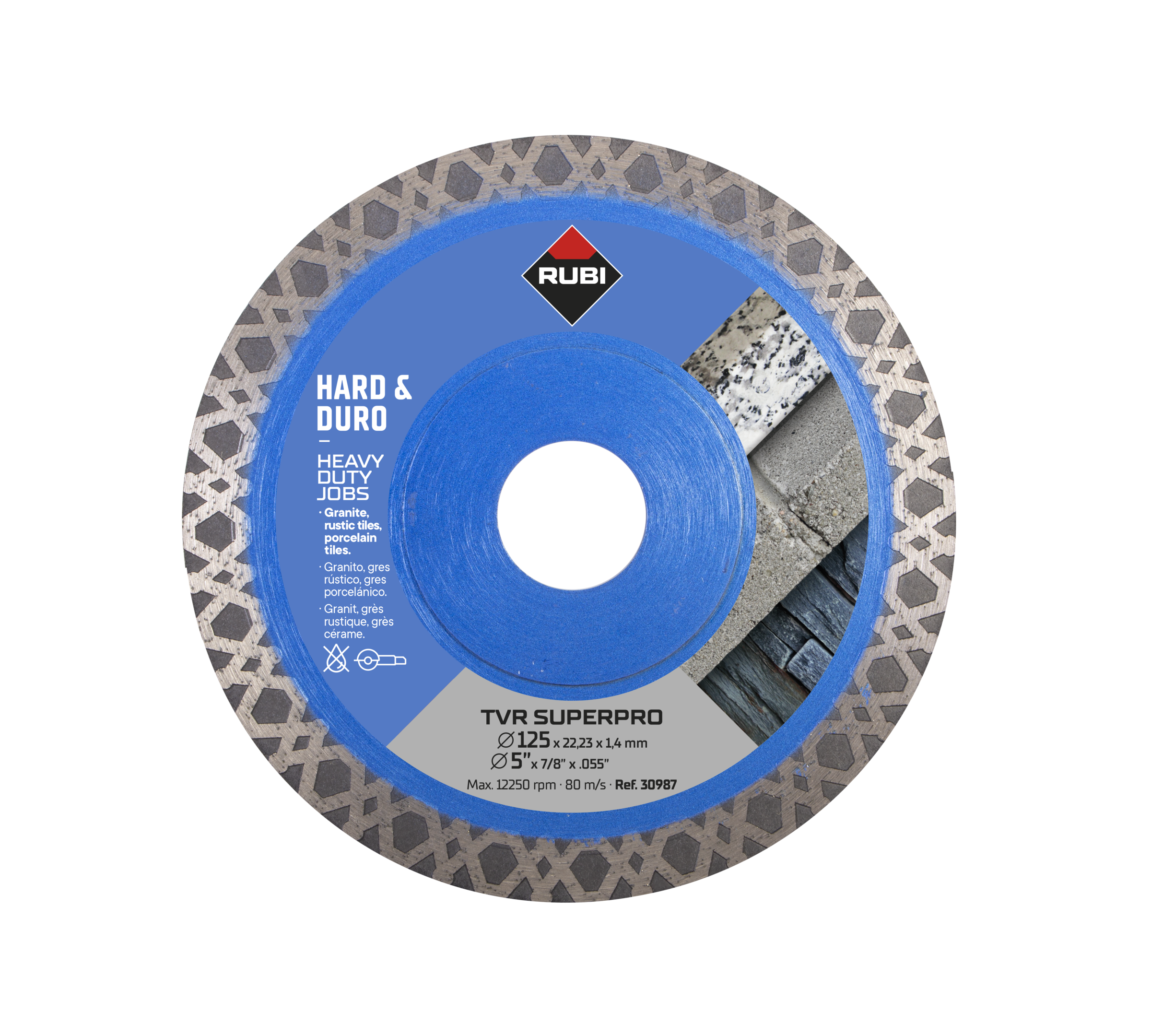 DISCO DIAMANTE CORTE SECO GENERAL OBRA SEGMENTADO Ø 125 MM SUPEROPRO