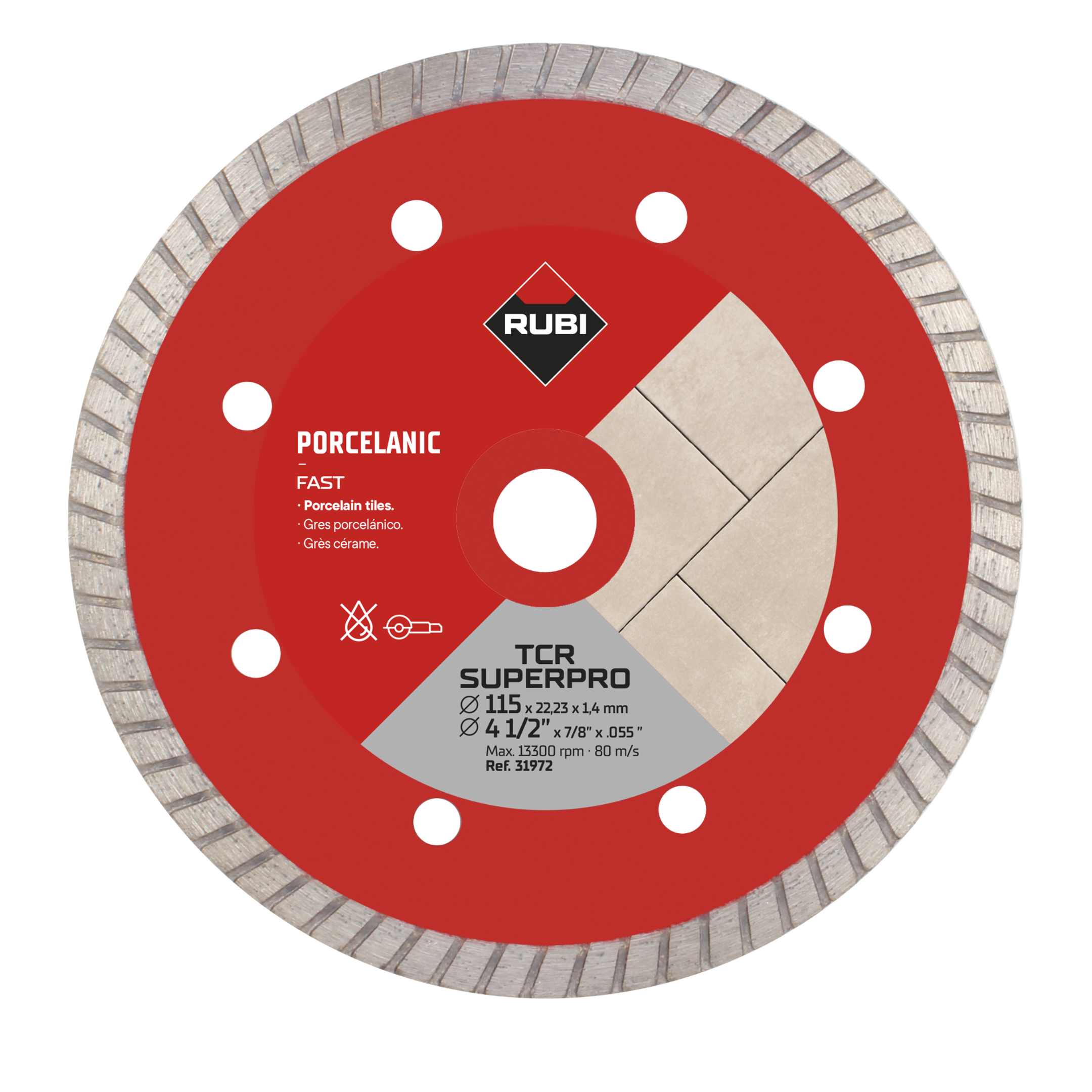 DISCO DIAMANTE CORTE SECO GENERAL OBRA SEGMENTADO Ø 115 MM SUPEROPRO