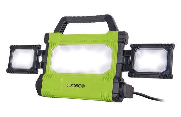 PROYECTOR LED SLIM PORTÁTIL ORIENTABLE 5000LM 50W, NEGRO/VERDE 2M CABLE