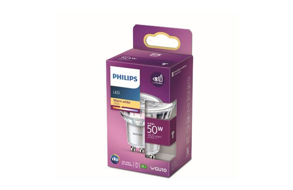 LED DICROICA CRISTAL 36º GU10  4,6W LUZ CALIDA