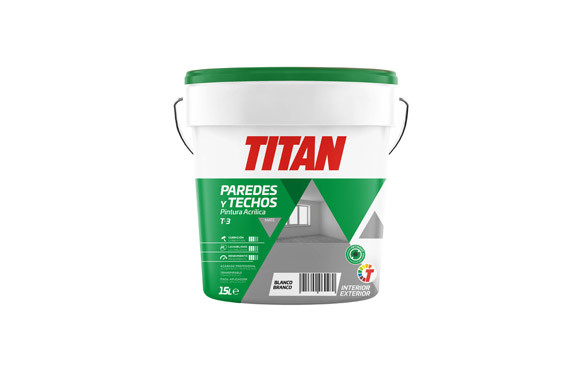 PINTURA ACRILICA INTERIOR T-3 15 L BLANCO MATE