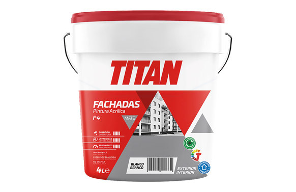 PINTURA ACRILICA FACHADAS F-4 4 L BLANCO MATE