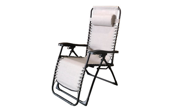 TUMBONA PLEGABLE RELAX CON COJIN REPOSA CABEZAS ZERO GRAVITY BEIGE
