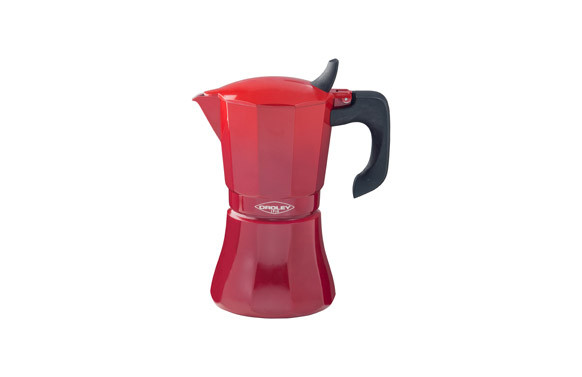 CAFETERA ALUMINIO INDUCCION PETRA ROJA 9 TAZAS