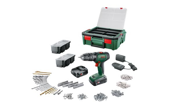 TALADRO ATORNILLADOR A BATERIA 18 V + SYSTEMBOX + 241 ACCESORIOS