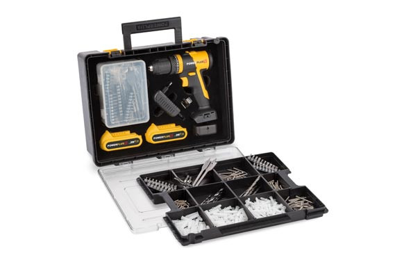 TALADRO ATORNILLAOR DE IMPACTO 20 V / 1,5 AH + 2 BATERIAS + CARGADOR + 362 ACCESORIOS