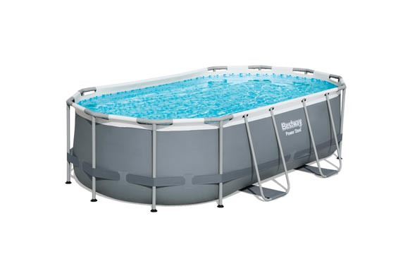 PISCINA POWER STEEL OVAL 7250 L DEPURADORA DE CARTUCHO 2006 L/H 427 X 250 X 100 CM