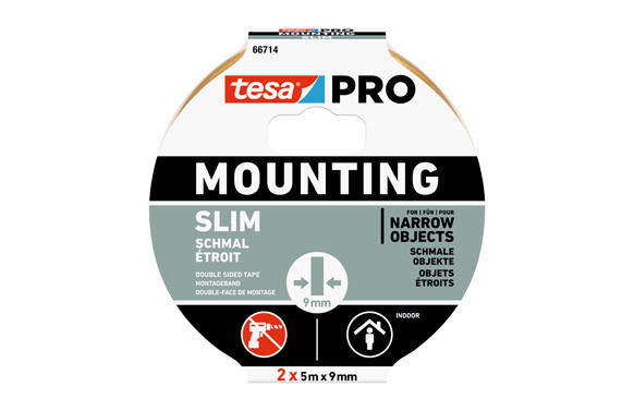 CINTA MOUNTING PRO ESTRECHA 2 CINTAS 5M X 9MM INTERIORES