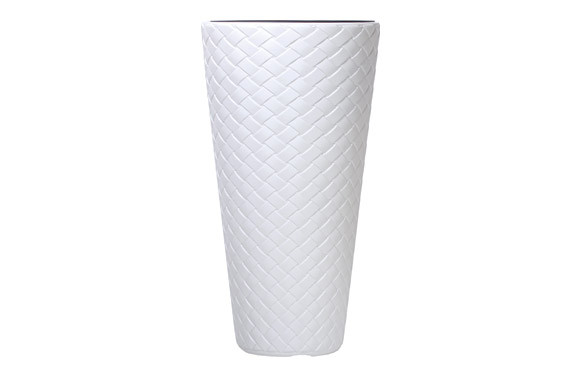 MACETA ALTA MATUBA SLIM 8 L 30 CM X 55 CM BLANCA