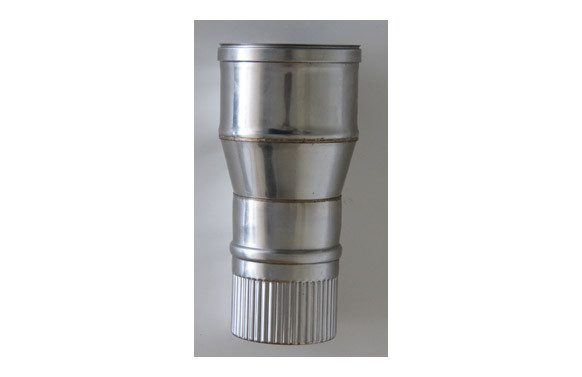 ADAPTADOR PARED SIMPLE A PARED DOBLE INOX 316L Ø 80 A Ø 80-130 PELLET