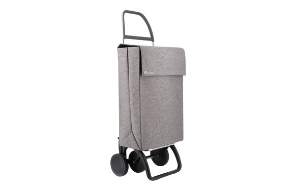 CARRO COMPRA 4 RUEDAS DOS + 2 GRIS TWEED