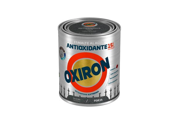 ESMALTE ANTIOXIDANTE AGUA OXIRON FORJA 750 ML GRIS ACERO