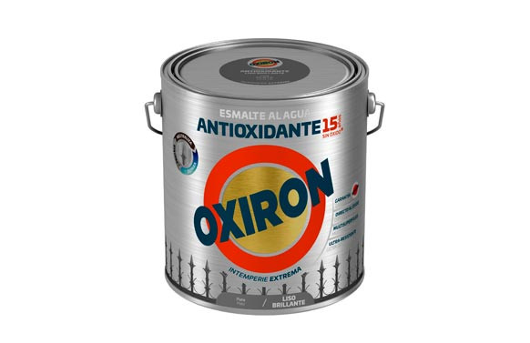 ESMALTE ANTIOXIDANTE AGUA OXIRON LISO BRILLANTE 2,5 L PLATA