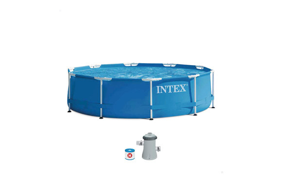 PISCINA REDONDA TUBULAR METAL FRAME CON BOMBA Ø 305 X 76 CM