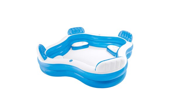 PISCINA HINCHABLE CON ASIENTOS 990 L 229 X 229 X 66 CM