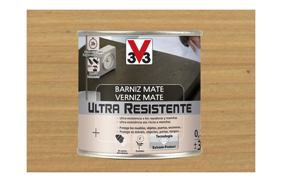 BARNIZ INTERIOR ULTRA RESISTENTE MATE 250 ML ROBLE CLARO