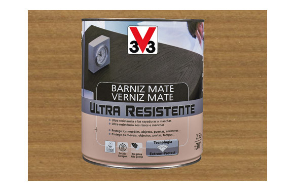 BARNIZ INTERIOR ULTRA RESISTENTE MATE 750 ML ROBLE OSCURO