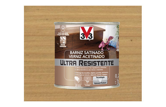 BARNIZ INTERIOR ULTRA RESISTENTE SATINADO 250 ML ROBLE CLARO