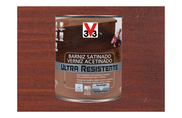 BARNIZ INTERIOR ULTRA RESISTENTE SATINADO 750 ML CAOBA