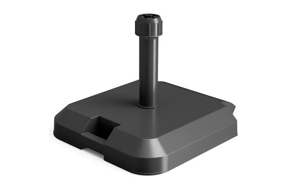 PIE PARASOL CEMENTO PP 36 KG CON RUEDAS Ø 18-53 MM NEGRO