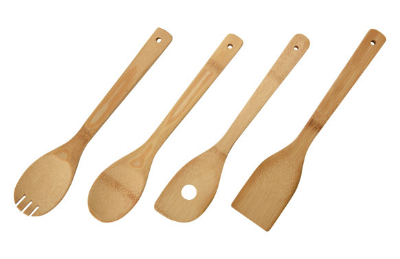 UTENSILIOS COCINA BAMBOO SET 4 PIEZAS - 30 CM