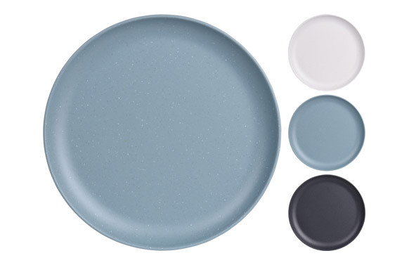 PLATO MELAMINA SURTIDO (EXPOSITOR) LLANO - 25 CM COLD COLORS