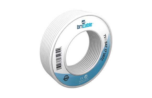 CABLE COAXIAL TELEVISION BLANCO 10 M