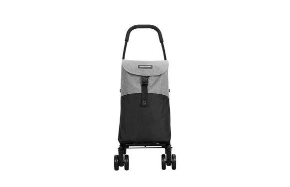 CARRO COMPRA 4 RUEDAS GIR. GO FOUR GRIS-NEGRO