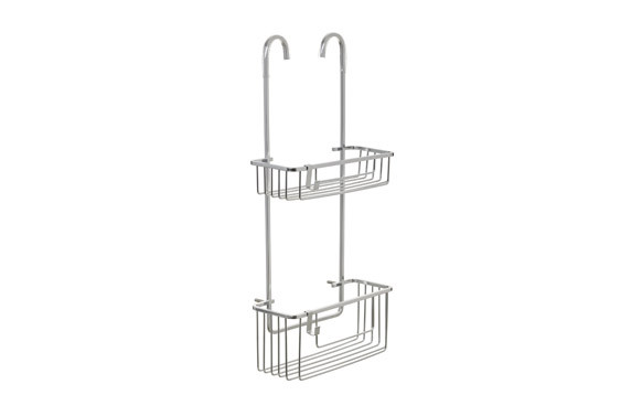 CESTO DUCHA DOBLE CON COLGADOR PARA GRIFO ALUMINIO