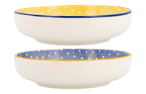 BOL/PLATO PORCELANA DECORADO Ø20 X 5 CM - COLORS SURTIDO