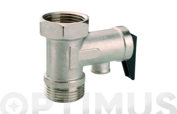 VALVULA SEGURIDAD CON PURGA TERMO 1/2\"-9 BAR 1 UD