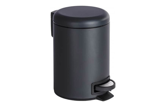 CUBO BAÑO CON PEDAL LEMAN NEGRO 5 L