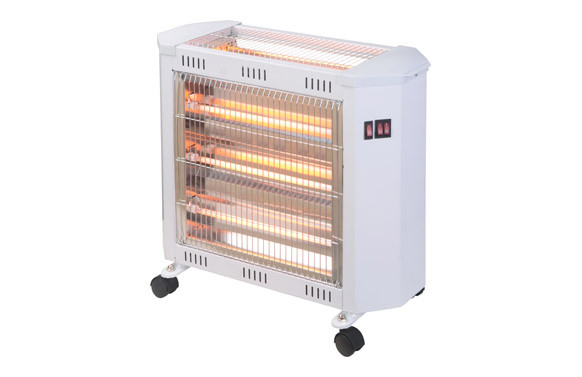 ESTUFA QUARZO 4 BARRAS RUEDAS 2400W - HUMIDIFICADOR - BLANCO