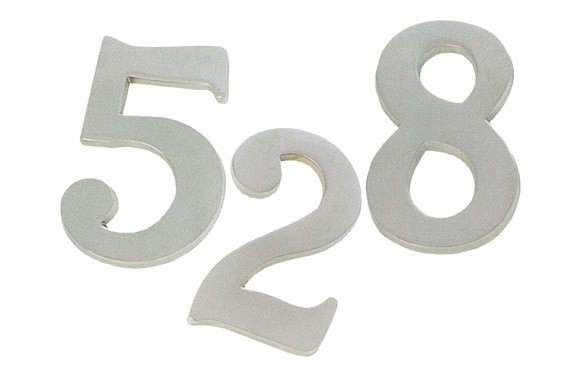 NUMERO LATON 100 MM 7 CROMO MATE