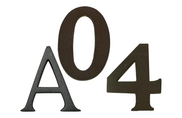 NUMERO LATON 100 MM 7 NEGRO RUSTICO