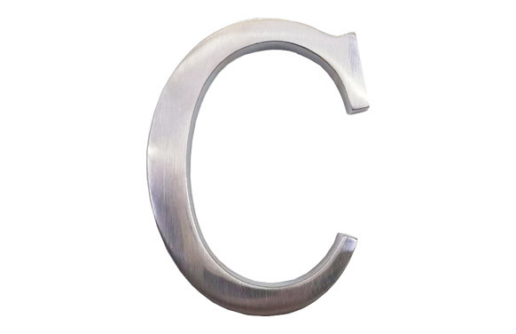 LETRA LATON 100 MM B CROMO BRILLO