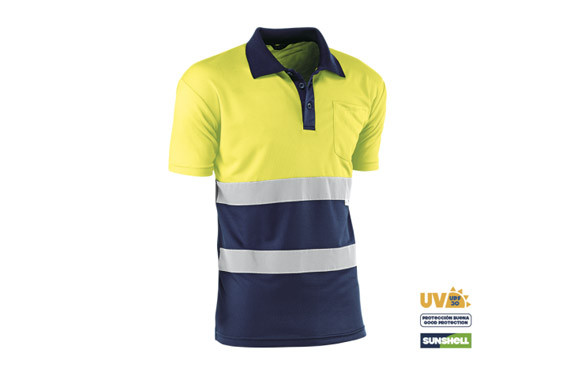 POLO ALTA VISIBILIDAD GALES T S AMARILLO / MARINO
