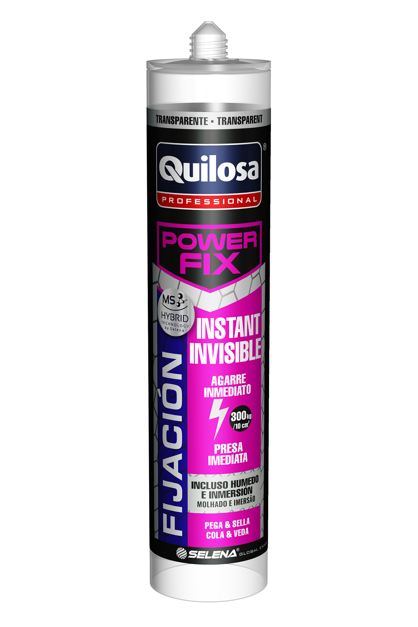 ADHESIVO MONTAJE SELLADOR MS POWER FIX INSTANT INVISIBLE 295 GR TRANSPARENTE