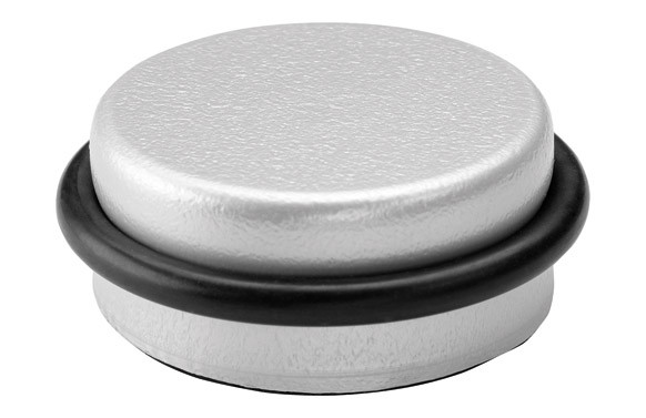 TOPE PUERTA ADHESIVO PLASTICO-METAL CROMO MATE